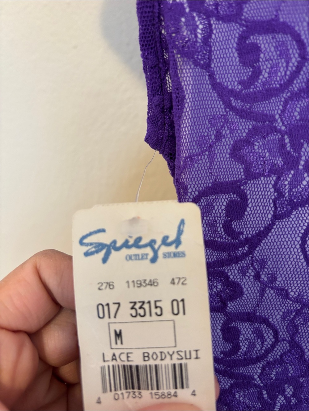 Spiegel Purple Lace Sleeveless Bodysuit - Picture 4 of 5